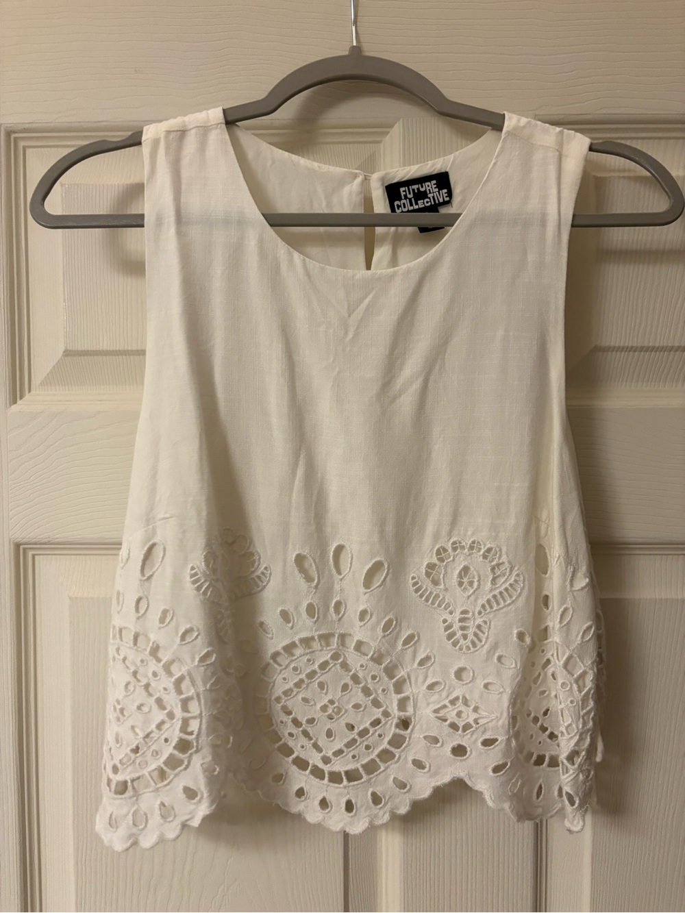 Target White Eyelet Tank Top - Future Collective
